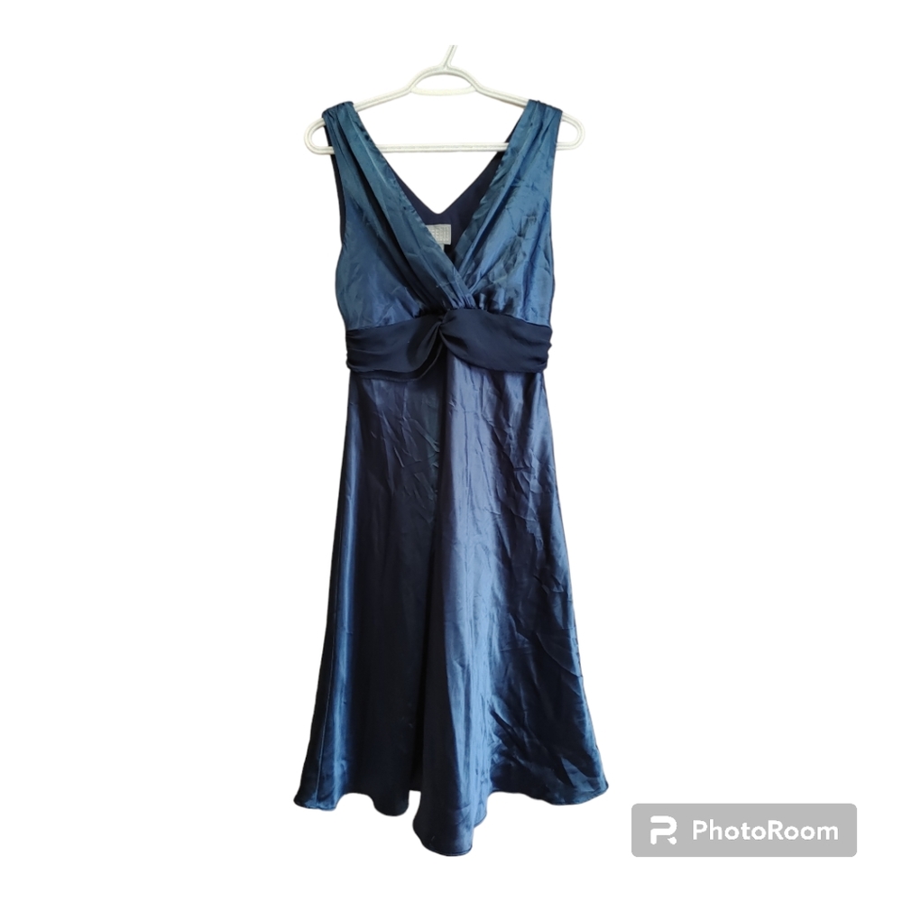 Rabbit Rabbit Rabbit Navy Blue Satin Prom Dress